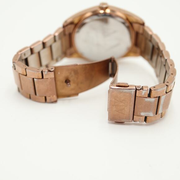 Armani Exchange Rose Gold Tone Multifunction Watch 40mm Day Date w New Battery - Picture 14 of 15